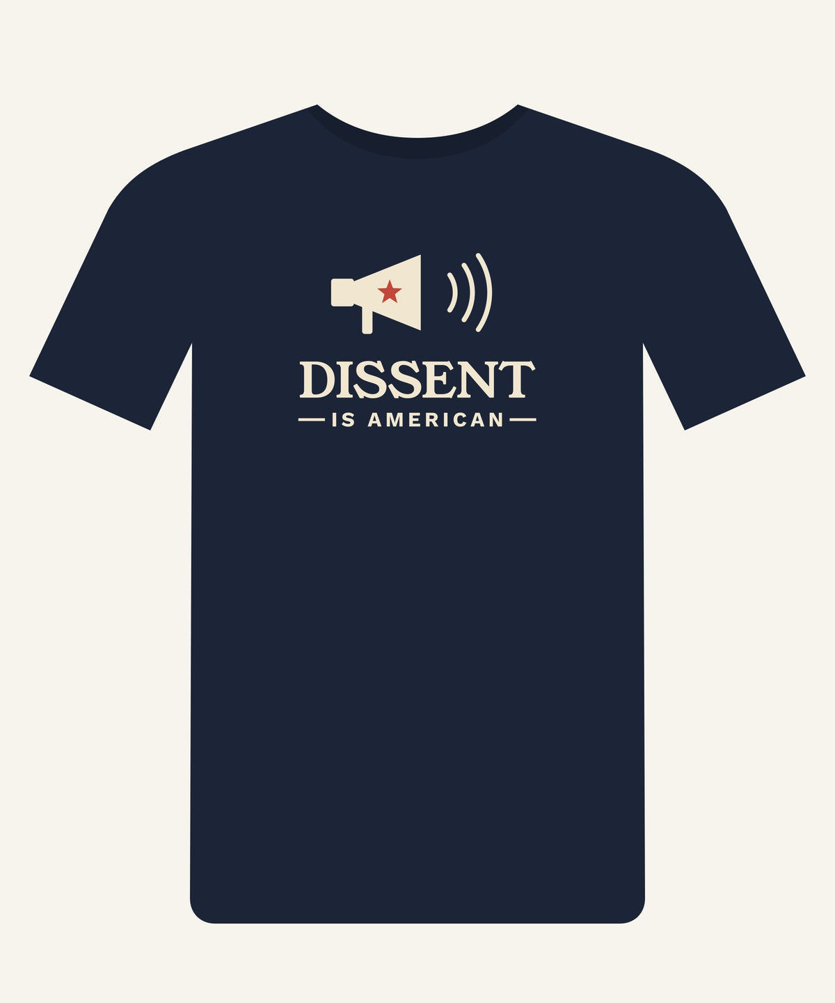 Dissent Is American T-shirt in Navy, front view