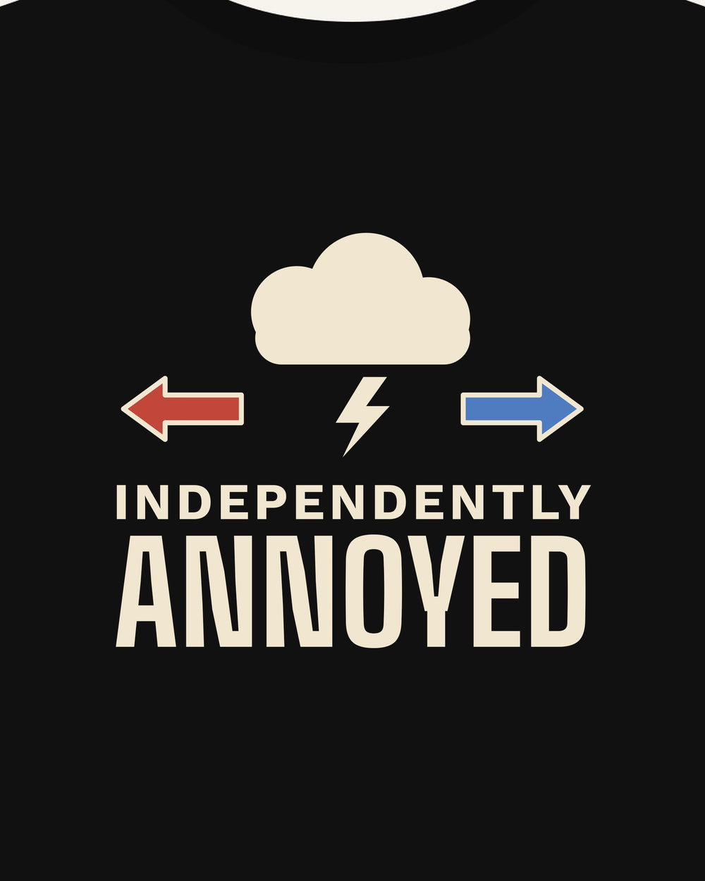 Independently Annoyed T-shirt in Black, print detail