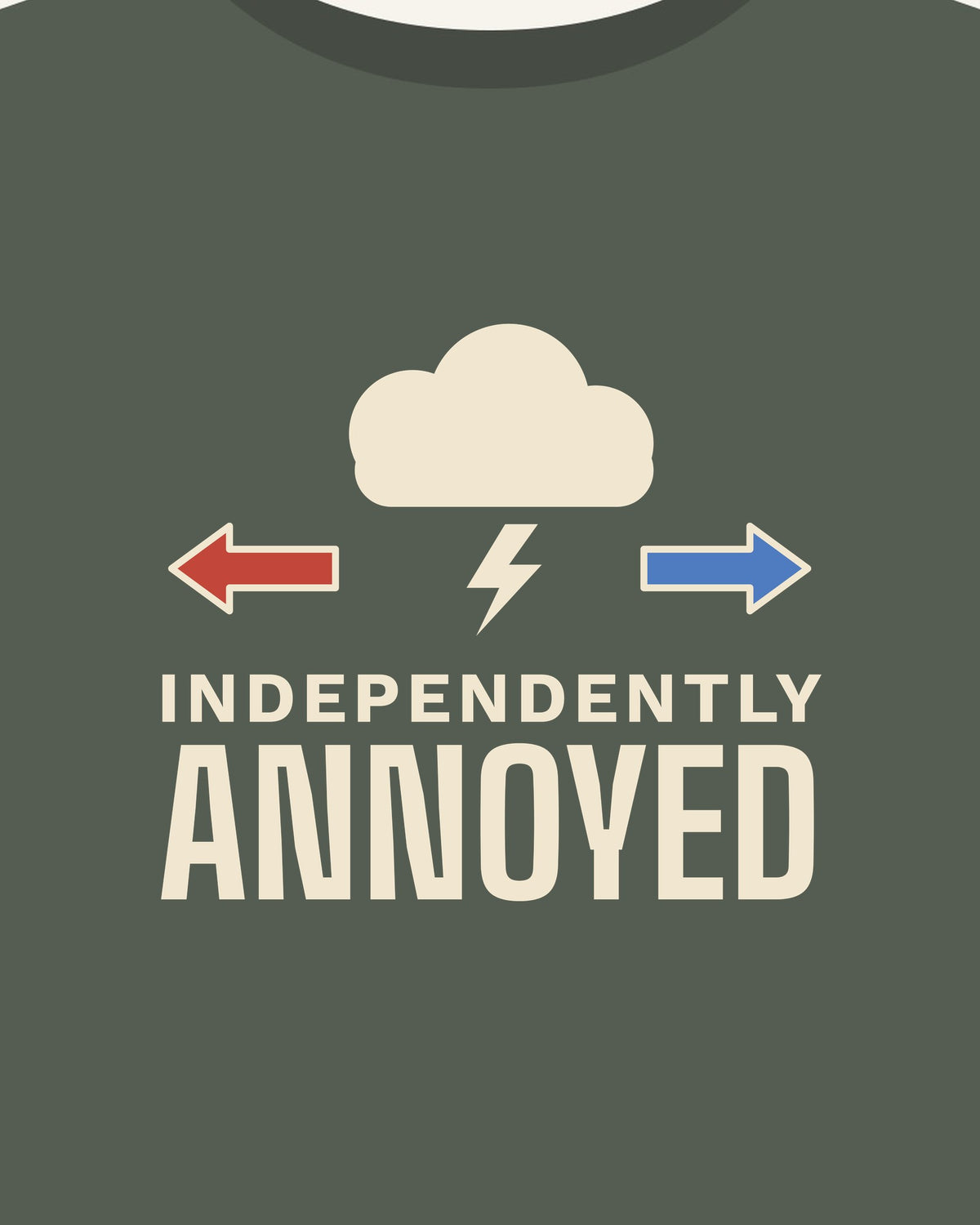 Independently Annoyed T-shirt in Cypress, print detail