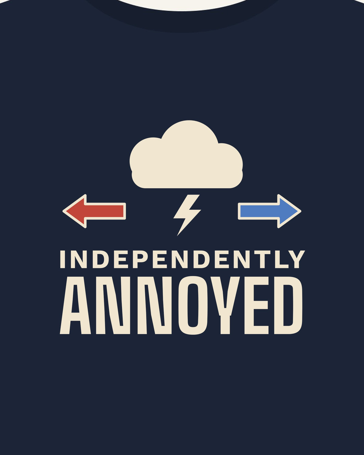 Independently Annoyed T-shirt in Navy, print detail