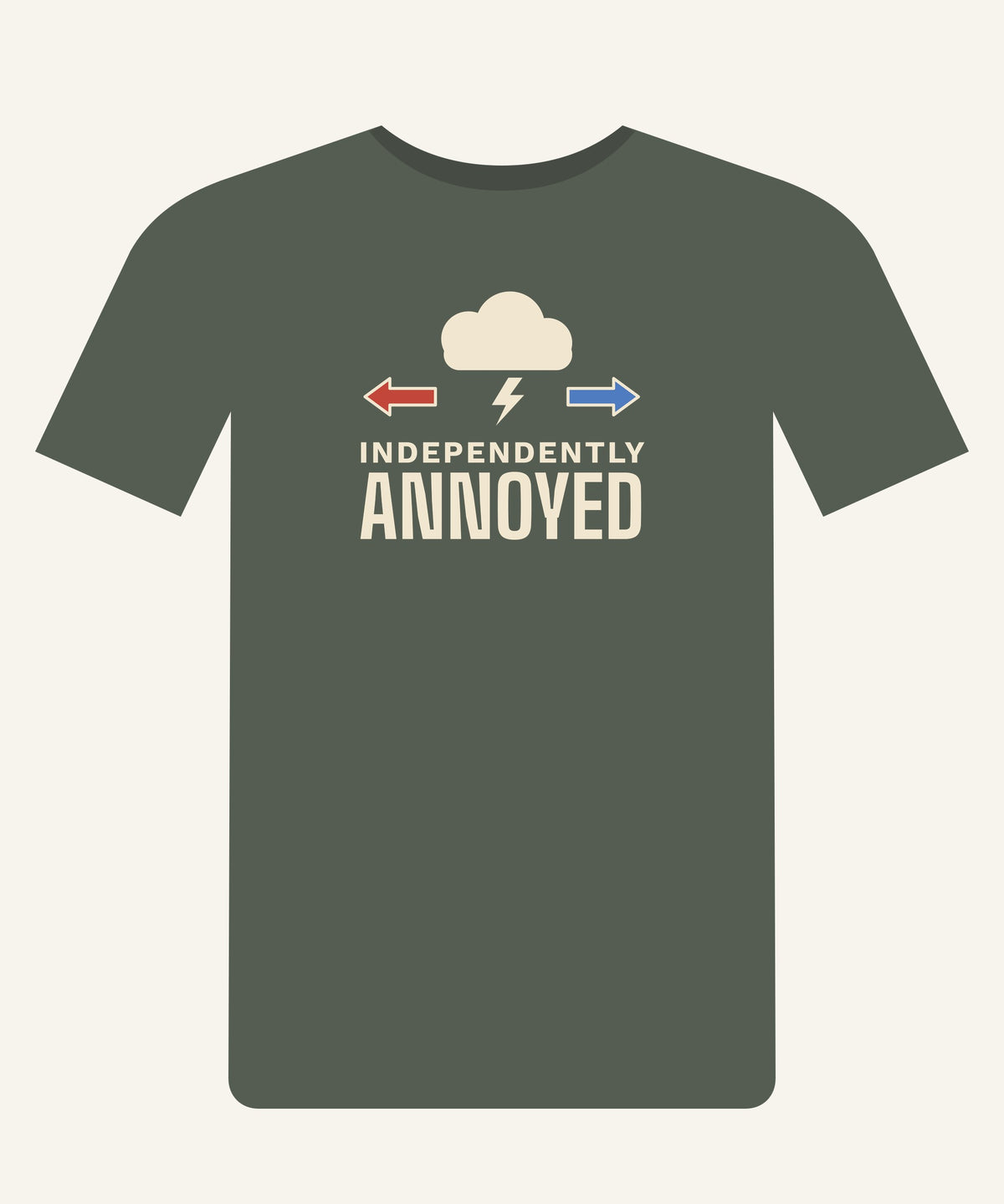Independently Annoyed T-shirt in Cypress, front view